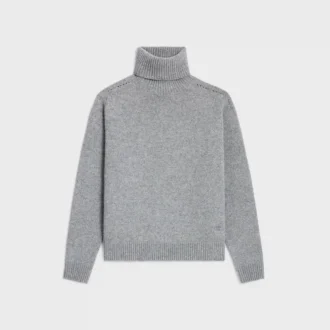 Jersey de cuello alto de cachemira sin costuras
