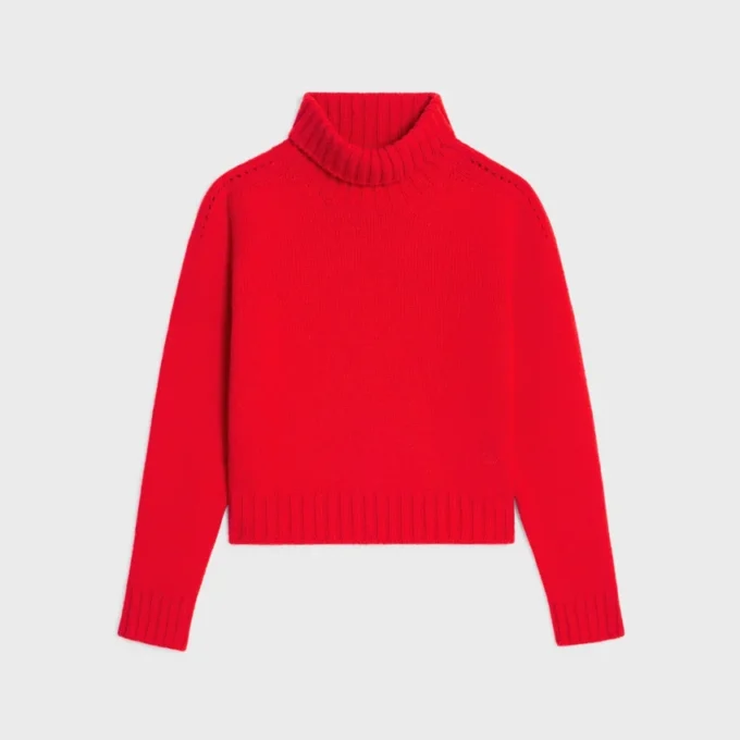 Jersey de cuello alto de cachemira sin costuras