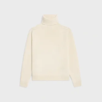 Jersey de cuello alto de cachemira sin costuras