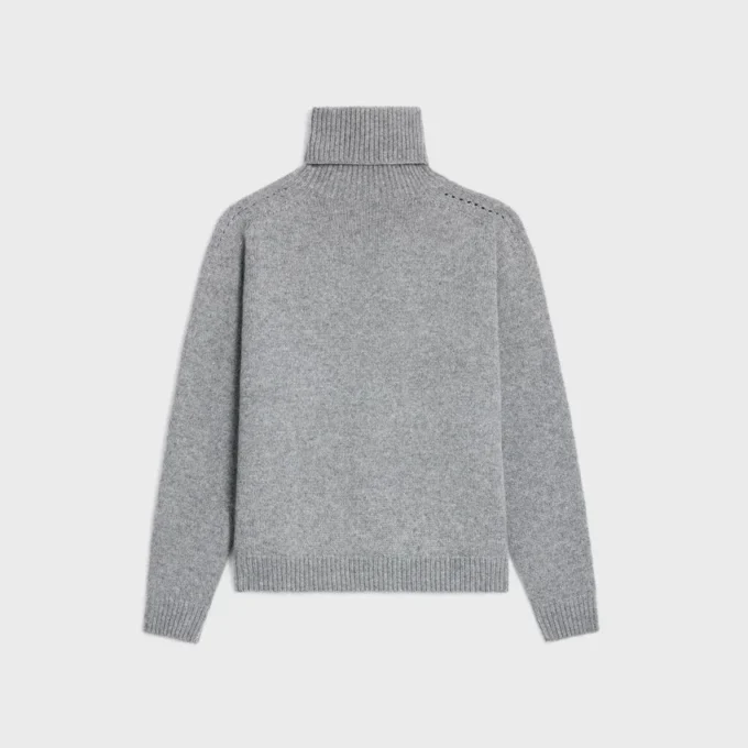 Jersey de cuello alto de cachemira sin costuras