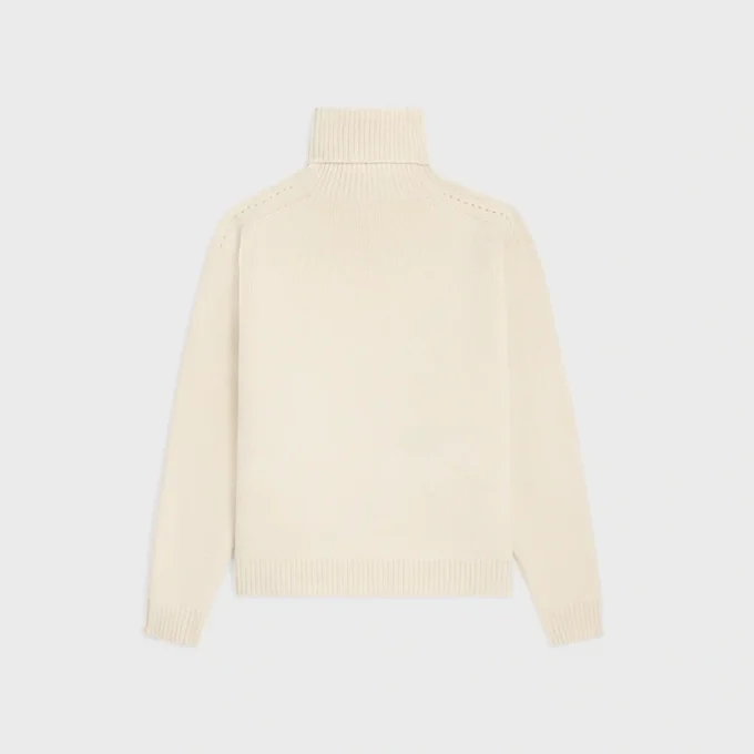 Jersey de cuello alto de cachemira sin costuras