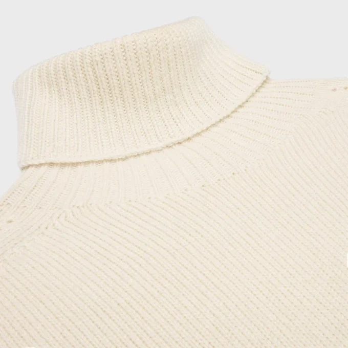 Jersey de cuello alto de cachemira sin costuras