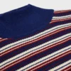 Jersey de cuello alto de lana acanalada a rayas Jersey de cuello alto de lana acanalada a rayas