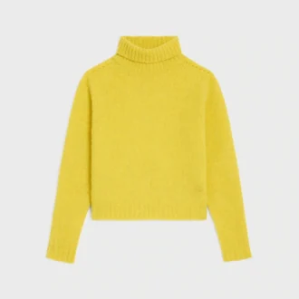 Jersey de cuello alto de lana Shetland