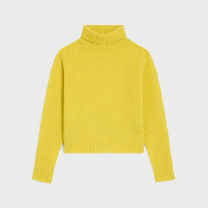 Jersey de cuello alto de lana Shetland Jersey de cuello alto de lana Shetland