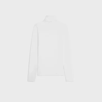 Jersey de cuello alto en jersey de algodón deportivo