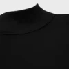 Jersey de cuello alto en jersey de algodón deportivo