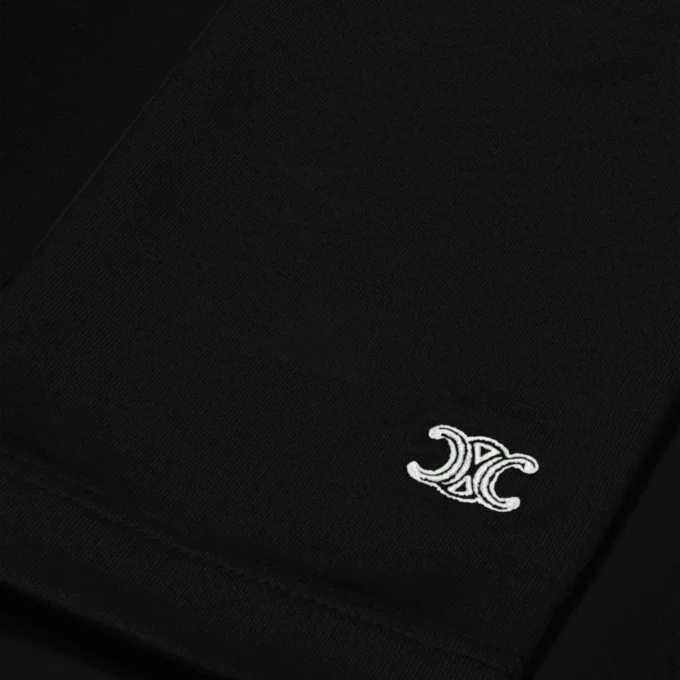 Jersey de cuello alto en jersey de algodón deportivo