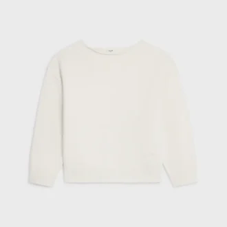 Jersey de cuello barco en lana y cachemira