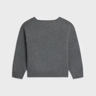 Jersey de cuello barco en lana y cachemira