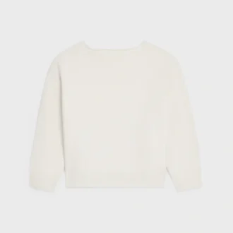Jersey de cuello barco en lana y cachemira