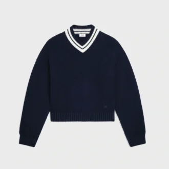 Jersey de cuello en V de cachemira