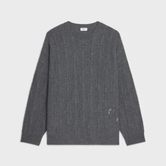 Jersey de cuello redondo con cadenas de cachemira