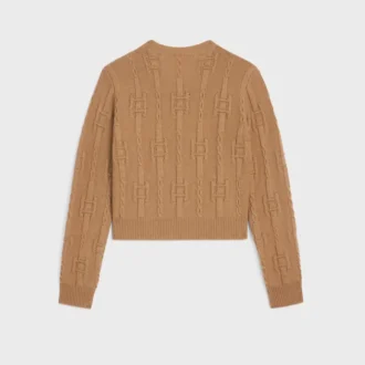 Jersey de cuello redondo con cadenas de cachemira