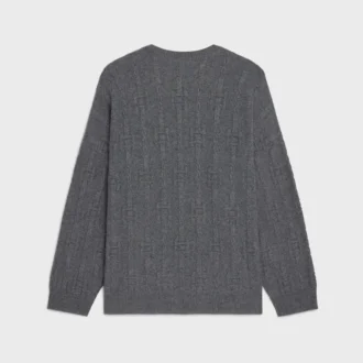 Jersey de cuello redondo con cadenas de cachemira