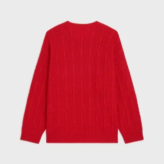 Jersey de cuello redondo con cadenas de cachemira