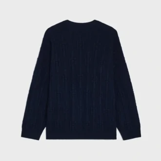Jersey de cuello redondo con cadenas de cachemira