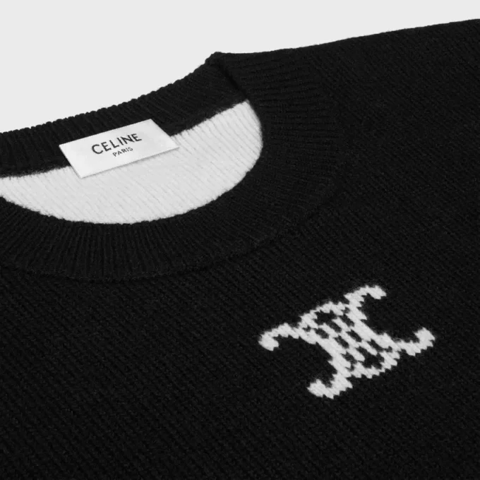 Jersey de cuello redondo de cachemira Jersey de cuello redondo de cachemira