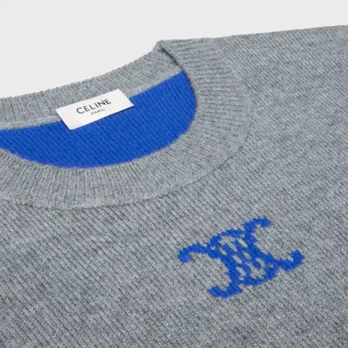 Jersey de cuello redondo de cachemira
