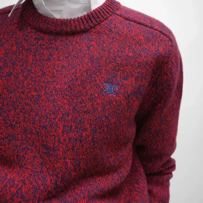 Jersey de cuello redondo de lana y cachemira Jersey de cuello redondo de lana y cachemira