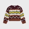 Jersey de cuello redondo en lana Fair Isle Jersey de cuello redondo en lana Fair Isle
