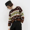 Jersey de cuello redondo en lana Fair Isle Jersey de cuello redondo en lana Fair Isle