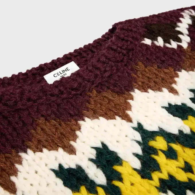 Jersey de cuello redondo en lana Fair Isle Jersey de cuello redondo en lana Fair Isle
