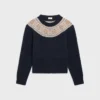 Jersey de cuello redondo en lana Fair Isle Triomphe Jersey de cuello redondo en lana Fair Isle Triomphe