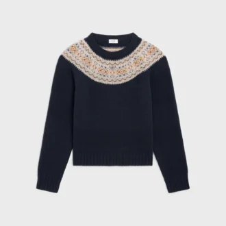 Jersey de cuello redondo en lana Fair Isle Triomphe