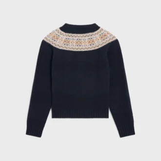 Jersey de cuello redondo en lana Fair Isle Triomphe