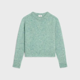 Jersey de cuello redondo en lana Shetland Jersey de cuello redondo en lana Shetland