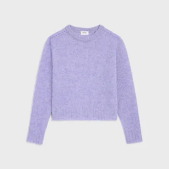 Jersey de cuello redondo en lana Shetland
