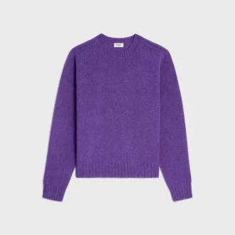 Jersey de cuello redondo en lana Shetland