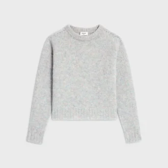 Jersey de cuello redondo en lana Shetland Jersey de cuello redondo en lana Shetland