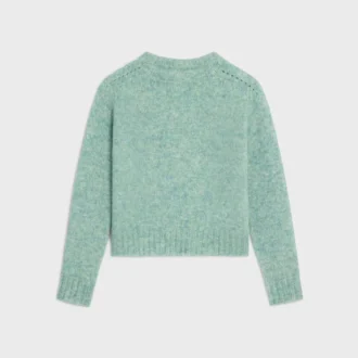 Jersey de cuello redondo en lana Shetland Jersey de cuello redondo en lana Shetland