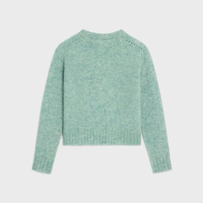 Jersey de cuello redondo en lana Shetland Jersey de cuello redondo en lana Shetland