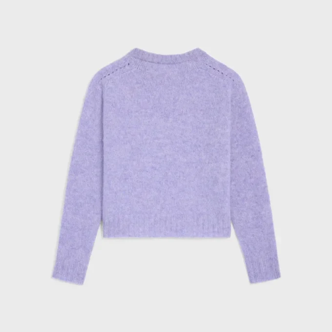Jersey de cuello redondo en lana Shetland Jersey de cuello redondo en lana Shetland