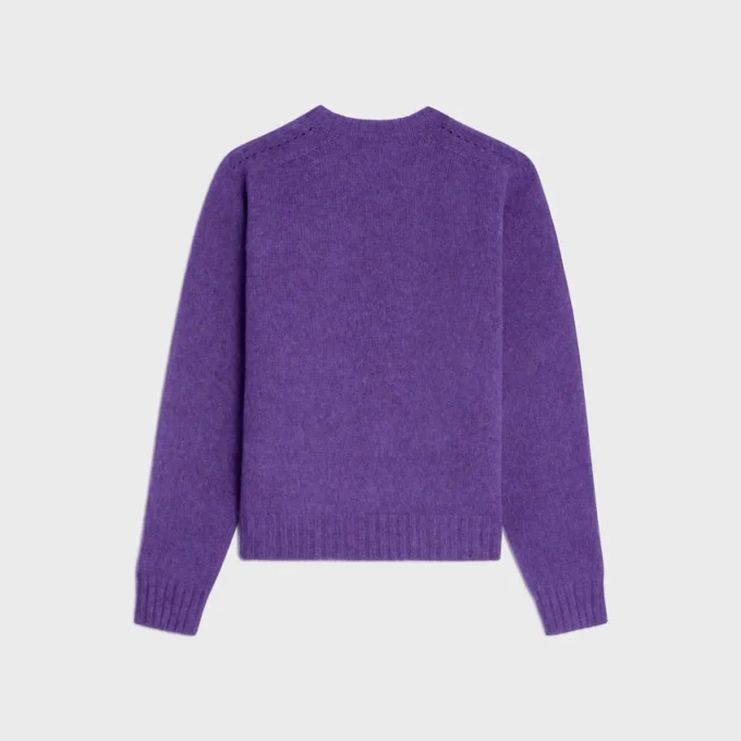 Jersey de cuello redondo en lana Shetland Jersey de cuello redondo en lana Shetland