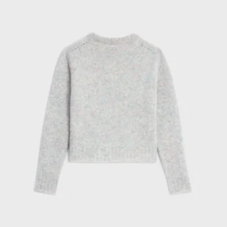 Jersey de cuello redondo en lana Shetland Jersey de cuello redondo en lana Shetland