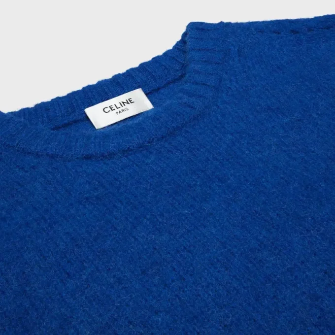 Jersey de cuello redondo en lana Shetland Jersey de cuello redondo en lana Shetland