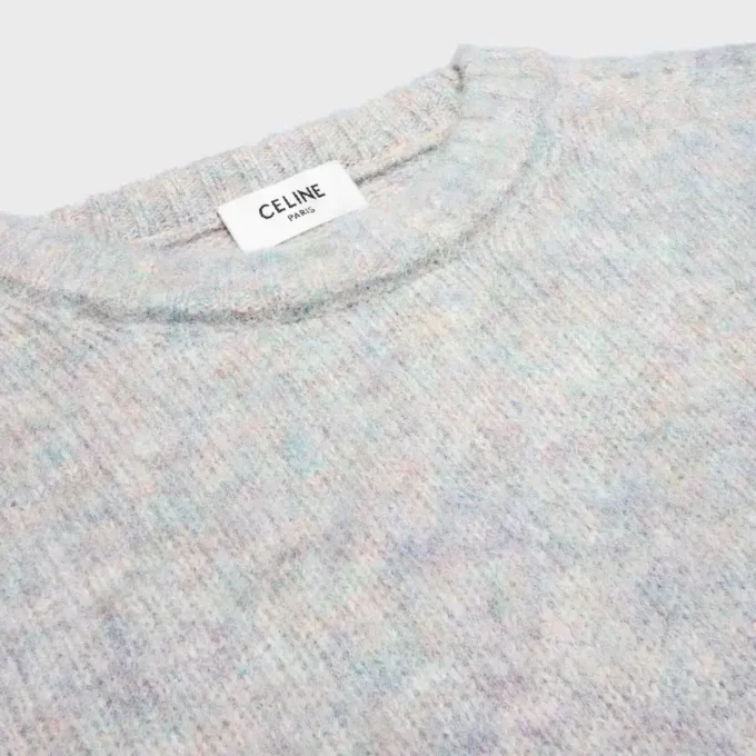 Jersey de cuello redondo en lana Shetland Jersey de cuello redondo en lana Shetland