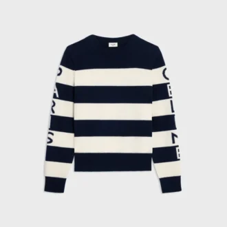 Jersey de cuello redondo en lana y cachemira