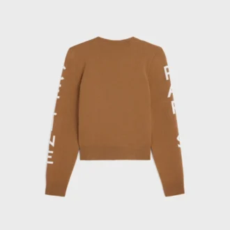 Jersey de cuello redondo en lana y cachemira