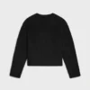 Jersey de cuello redondo en mohair cepillado Jersey de cuello redondo en mohair cepillado