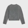 Jersey de cuello redondo en mohair cepillado Jersey de cuello redondo en mohair cepillado