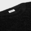 Jersey de cuello redondo en mohair cepillado Jersey de cuello redondo en mohair cepillado