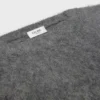 Jersey de cuello redondo en mohair cepillado Jersey de cuello redondo en mohair cepillado