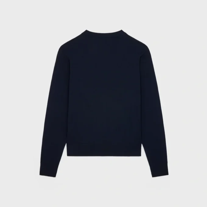Jersey de cuello redondo Triomphe en lana fina Jersey de cuello redondo Triomphe en lana fina