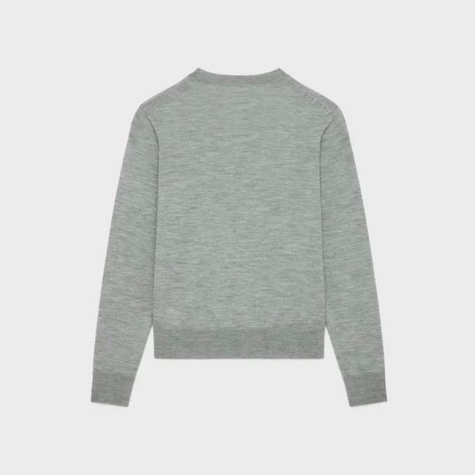 Jersey de cuello redondo Triomphe en lana fina Jersey de cuello redondo Triomphe en lana fina