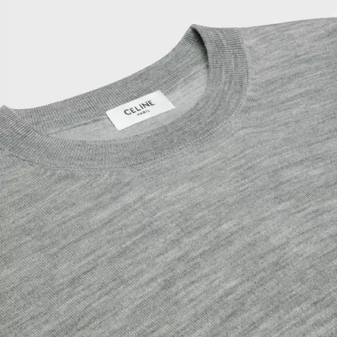 Jersey de cuello redondo Triomphe en lana fina Jersey de cuello redondo Triomphe en lana fina